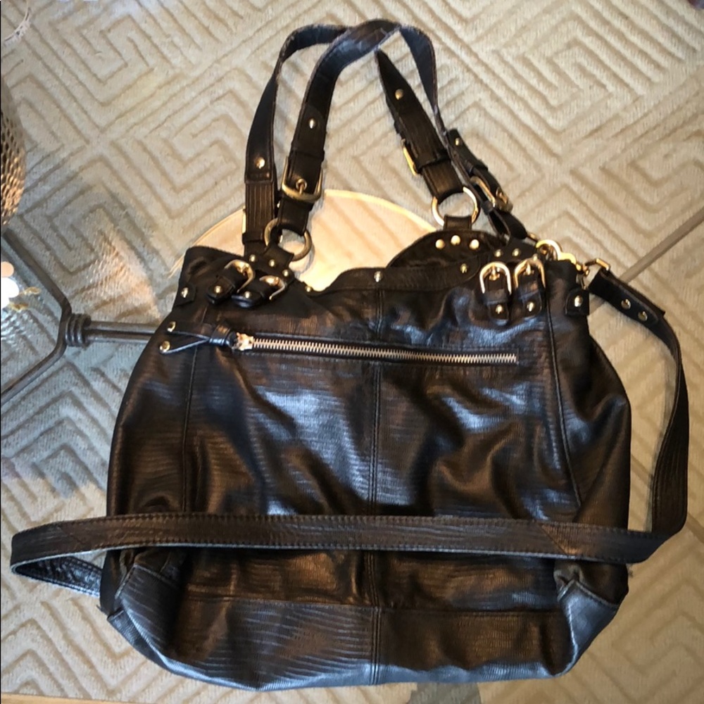 Real Leather Junior Drake Black Bag